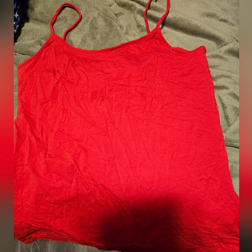 Time and Tru Red Camisole Top